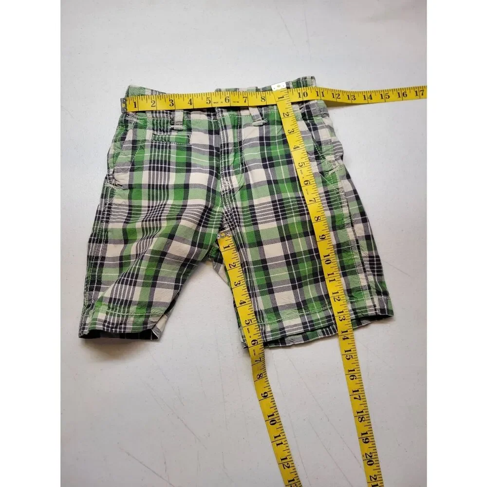Gap Green and Navy Blue Plaid Kids Shorts
